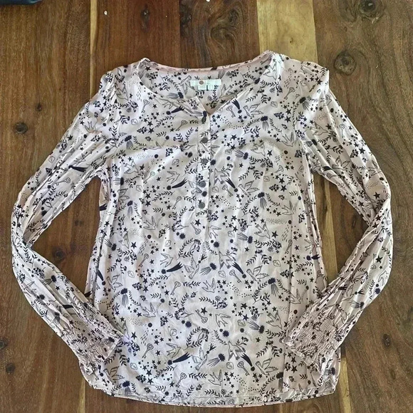 Boden Size 4 Blush Pink Bird Swallows Top - Picture 2 of 5